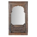 Carved Window Mirror From Haryana - 18th Century