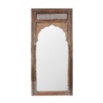 Carved Window Mirror From Madhya Pradesh - 19th Century