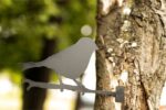 Single Bird Silhouette Tree Decoration Metal Garden Wall Art - Image 2