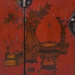Red Lacquer Book Cabinet From Shanxi - 19th Century - Image 7