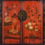 Red & Black Lacquer Wedding Cabinet From Shanxi - 19thC - Image 2