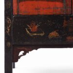 Red & Black Lacquer Wedding Cabinet From Shanxi - 19thC - Image 11