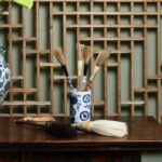Porcelain Calligraphy Brush Pot - Image 2