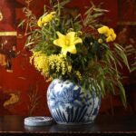 Blue & White Porcelain Ginger Jar - Fish Design - Image 2