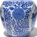 Blue & White Porcelain Ginger Jar - Floral Design - Image 2