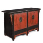 Red & Black Lacquer Sideboard From Shanxi - Late 18thC - Image 5