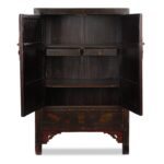Red & Black Painted Lacquer Wedding Cabinet From Shanxi  -19thC - Image 4