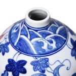 Iron Red, Blue & White Porcelain Huluping Double Gourd Vase - Large - Image 3