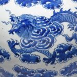 Blue & White Porcelain Ginger Jar - Dragon - Image 3
