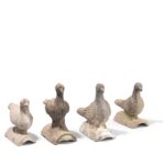 Terracotta Dove Roof Finials - Ca 1900