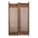 Old Yumu Elm Lattice Door Screen From Shanxi - 19thC - Image 3