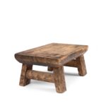 Rustic Low Farmhouse Stool From Shanxi - 19th Century