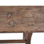 Walnut & Elm Farmhouse Console Table From Henan - Late 19th Century - Image 5