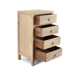 Rustic Sunbleached 4 Drawer Tallboy - Image 2
