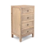 Rustic Sunbleached 4 Drawer Tallboy - Image 4