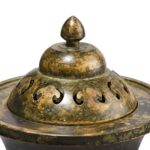 Bronze Incense Censer & Lid - Image 4