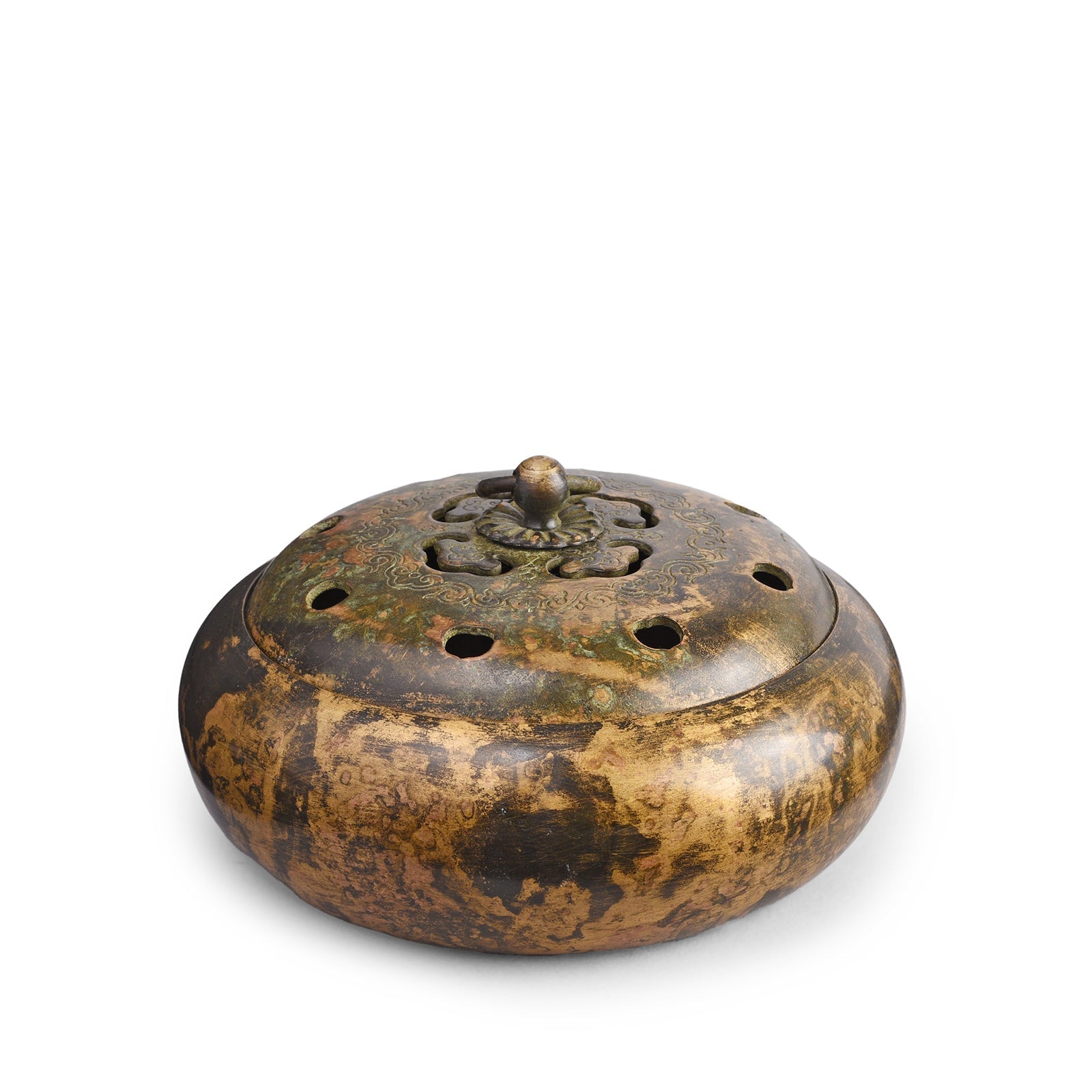 C2623 Bronze Incense Burner With Lid - Image 1