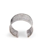 Miao White Metal Cuff - Woven - Image 2