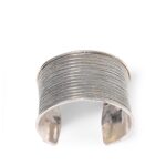 Adjustable White Metal Miao Bangle - Image 3