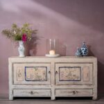 White Painted Sideboard From Mongolia - Ca 1920