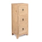 3 Drawer Tallboy Made From Old Sunbleached Elm - Image 3