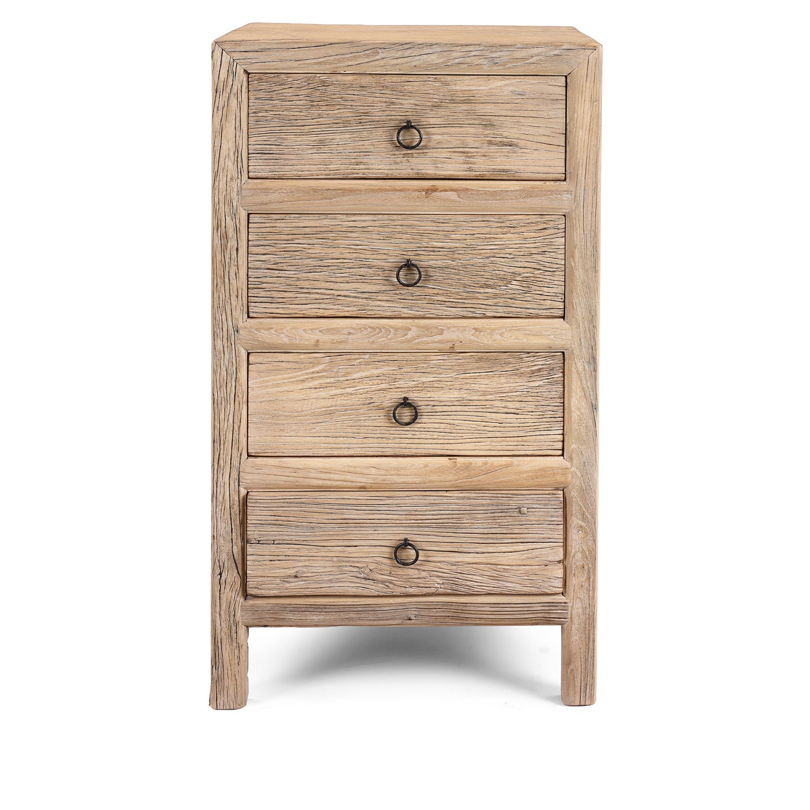 Rustic Sunbleached 4 Drawer Tallboy - Image 1