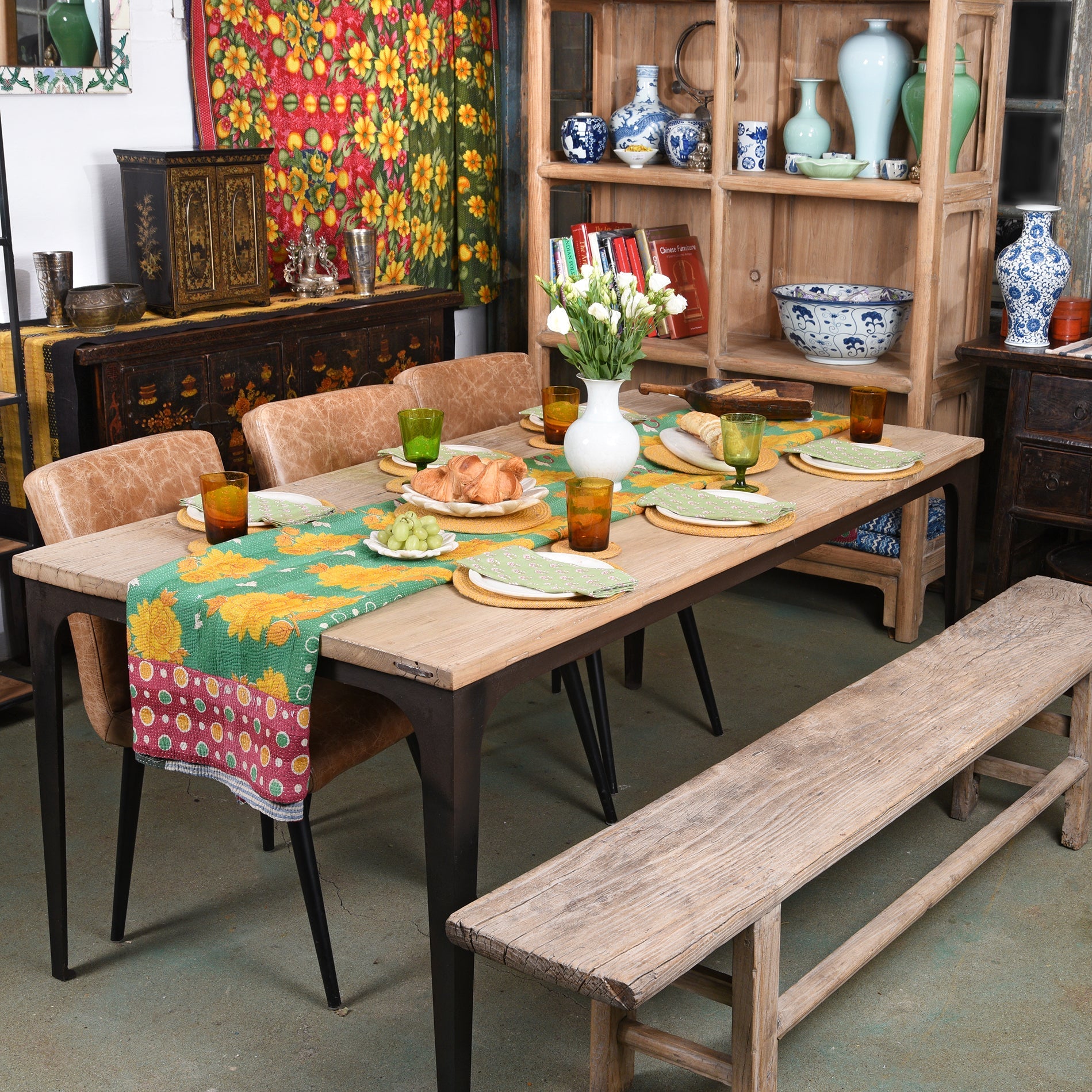 Dining-Room-Set-Crop 6 - 8 Seater Dining Table With Metal Legs - Image 1
