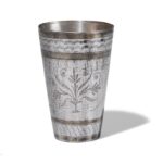 Lassi Cup - Nickel Plated Engraved Brass - Early 20th Century - Image 2