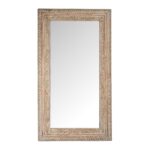 Carved Large Mirror - Painted Mango Wood