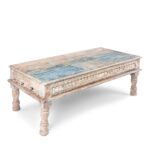 Indian Takhat Coffee Table Made From Reclaimed Teakwood