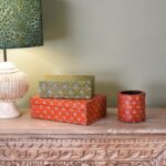 Hand Painted Rajasthani Keepsake Box - Jain Red - Image 3