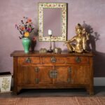 Hand Painted Chintz Style Mirror From Rajasthan - Image 2