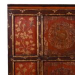 Red & Gold Painted Tibetan Altar Cabinet- 19th Century - Image 2