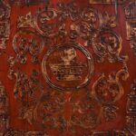 Red & Gold Painted Tibetan Altar Cabinet- 19th Century - Image 7