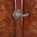 Red & Gold Painted Altar Cabinet From Central Tibet - 19th Century - Image 2