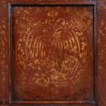 Red & Gold Painted Altar Cabinet From Central Tibet - 19th Century - Image 9