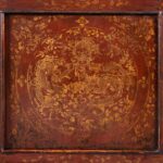 Red & Gold Painted Altar Cabinet From Central Tibet - 19th Century - Image 10