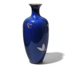 Japanese Cloisonne Vase - Deep Blue - Meiji Period - Image 2