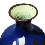 Japanese Cloisonne Vase - Deep Blue - Meiji Period - Image 4