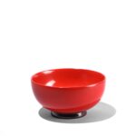 Five Japanese Red Lacquer Sake Bowls - Image 2