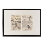 Embrasure Japanese Manga Woodblock Print by Hokusai - Late 19thC