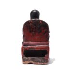 Seated Chinese Ancestor Figure - Horse Hair Beard - 19thC - Image 4