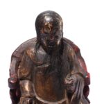 Seated Chinese Ancestor Figure - Horse Hair Beard - 19thC - Image 5