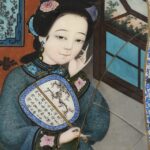 Reverse Glass Painting Of A Chinese Courtesan - Ca 1850's - Image 3