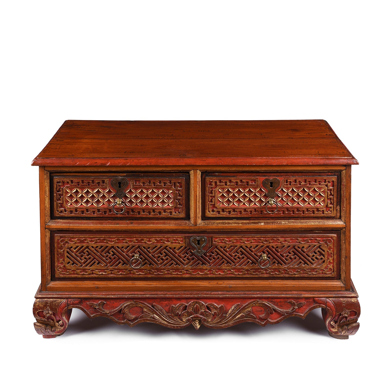 M753 Painted Indonesian Madura Chest - 19th Century - Image 1