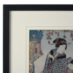 Framed Japanese "The Twelve Months" Oban by Toyokuni III - Ca 1850 - Image 5