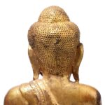 Sitting Gilt Teak Mandalay Buddha - Ca 1910 - Image 9