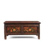 Painted Floral Choksar Prayer Table from Tibet - 19th Century