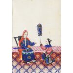 Chinese Watercolour Painting - An Official Scene on Pith Paper - 19th Century - Image 2