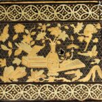Canton Export Black Lacquer Work Box On Stand - 19th Century - Image 12